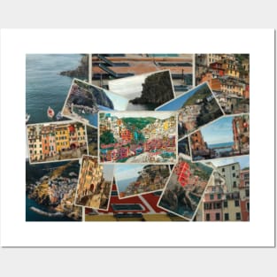 Greetings from Riomaggiore Cinque Terre vintage style retro souvenir Posters and Art